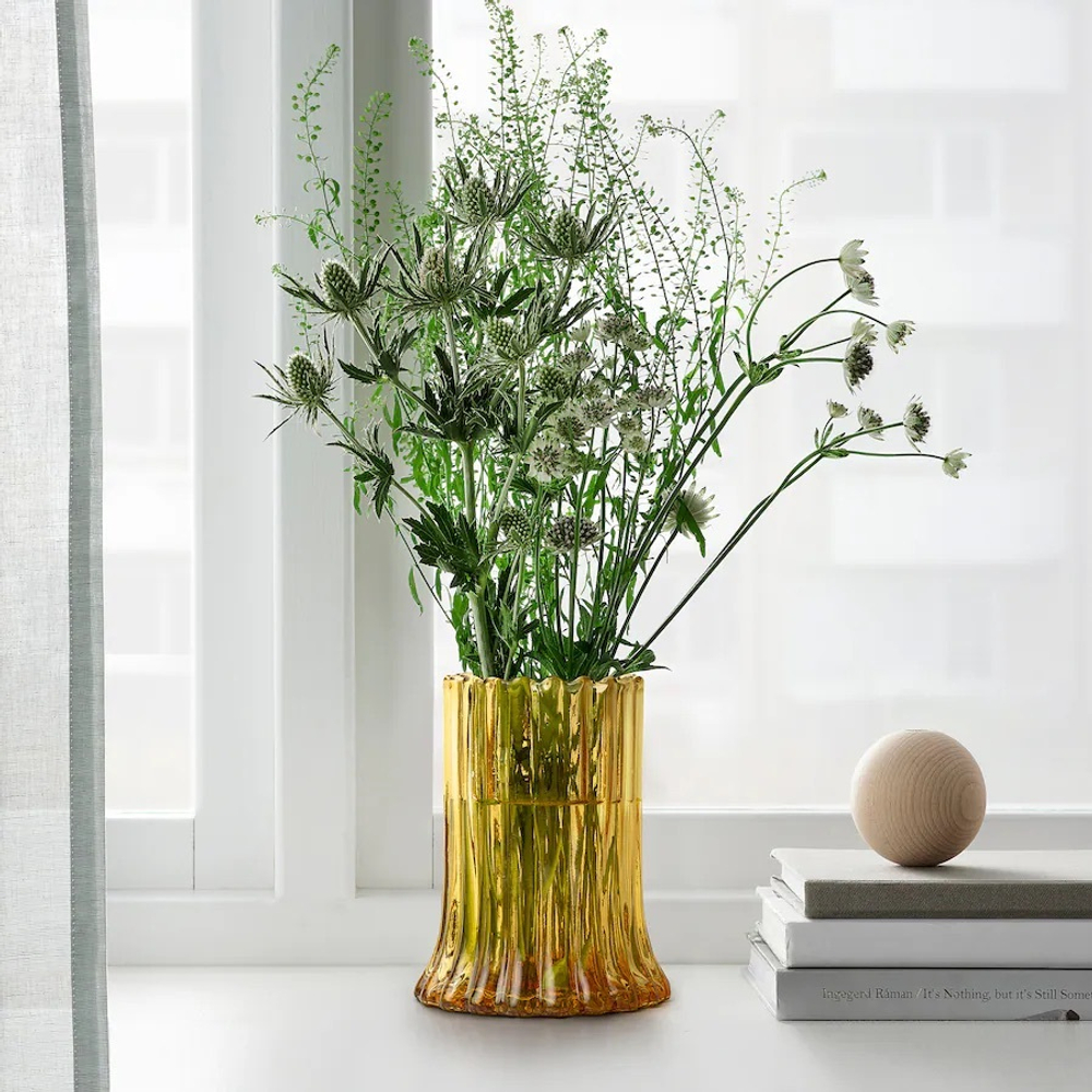 AROMATISK АРОМАТИСК Ваза 14 см, желтая