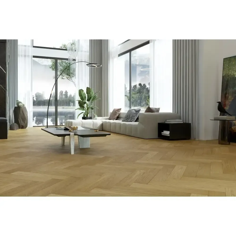 Fargo Quartz Parquet Английская Елка Дуб Медовый Раф, 1,936 м²