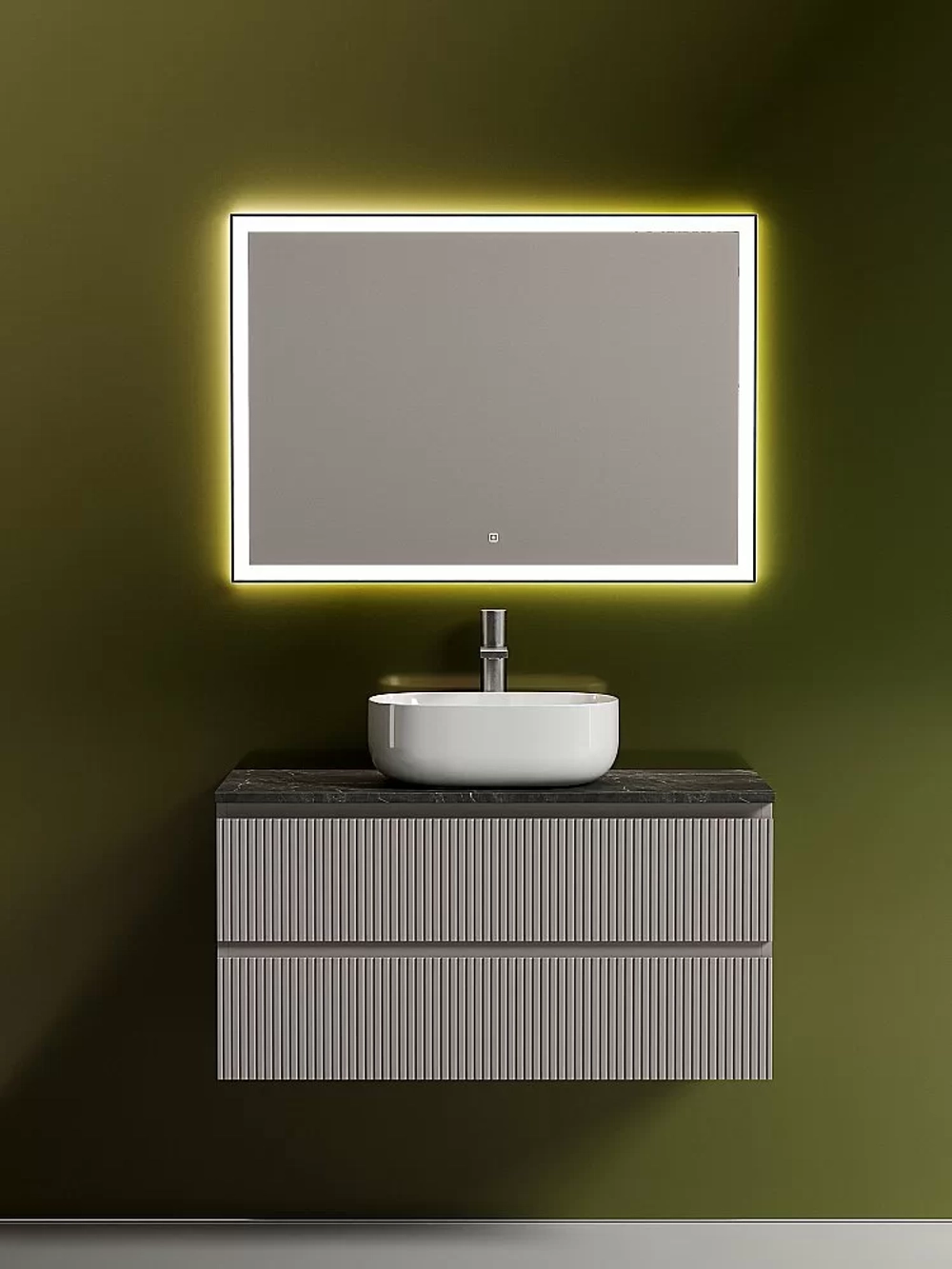 Тумба с раковиной Sancos SNOB T 100 со столешницей, Doha Soft