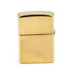 Зажигалка ZIPPO Classic High Polish Brass™ с Гравировкой на крышке "Solid Brass" ZP-254