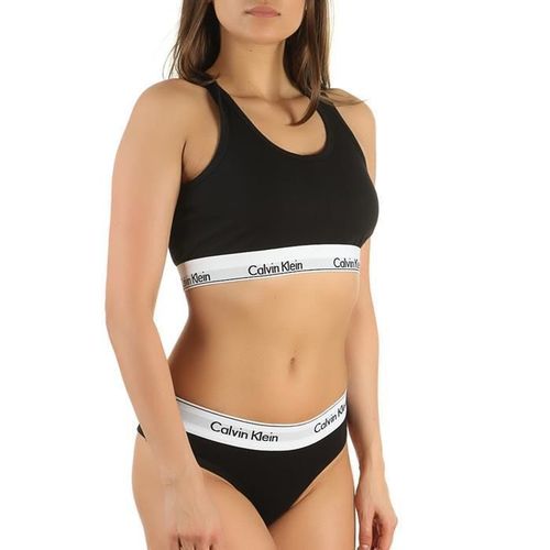 Женский комплект черный топ и стринги Calvin Klein Women Black