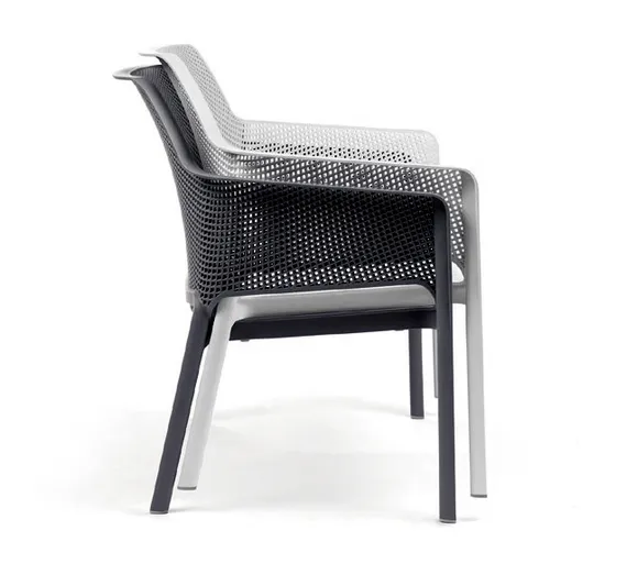 Уличный пластиковый диван Net Bench антрацит