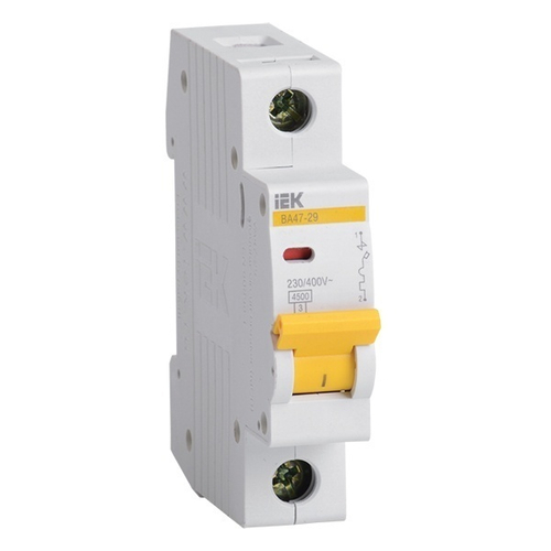 Автоматический выключатель ВА47-29 1Р 16А 4,5кА характеристика В ИЭК (автомат электрический) MVA20-1-016-B