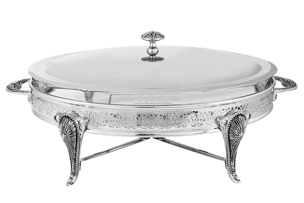 Блюдо с подогревом Британи овальное с крышкой Regent