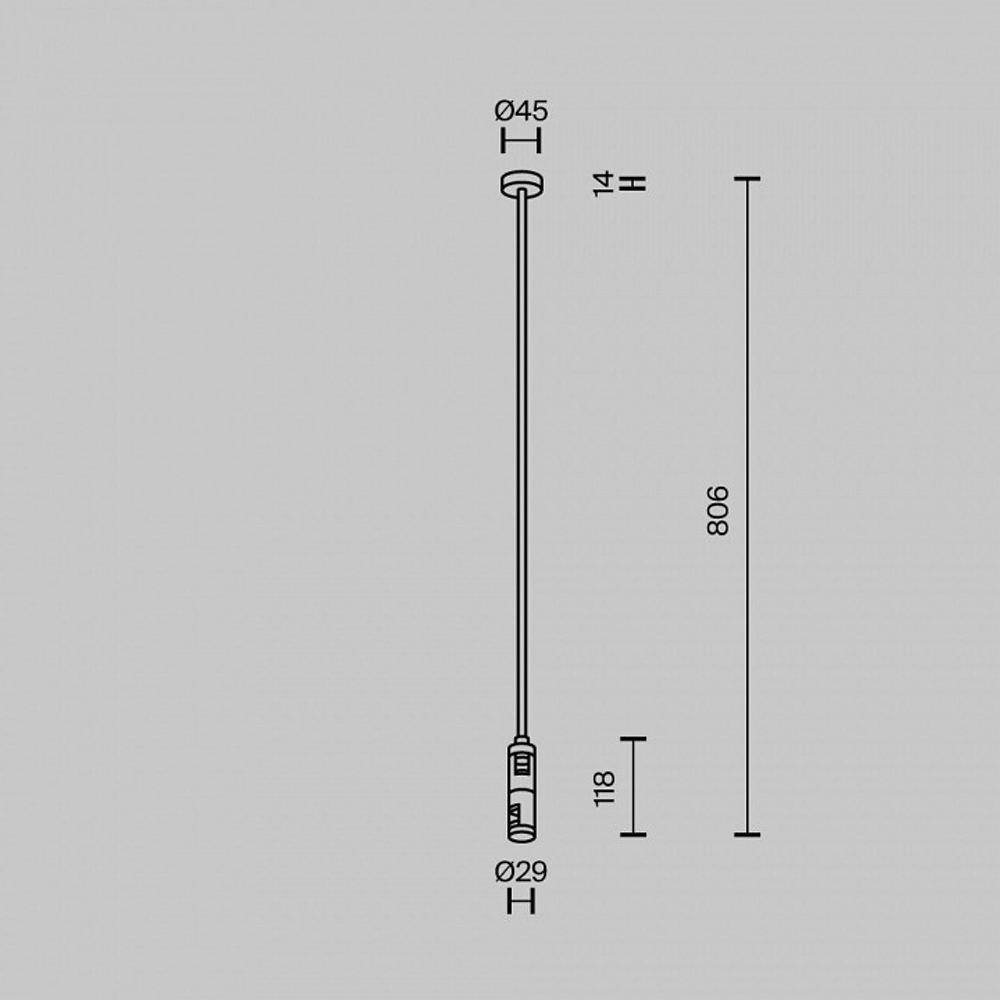 Основание на штанге Maytoni Accessories for tracks Flarity TRA159C-D1-BS