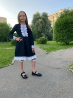 Платье школьное с длинным рукавом