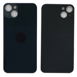 Задняя крышка для Apple iPhone 14 Plus Черный (стекло, широкий вырез под камеру)