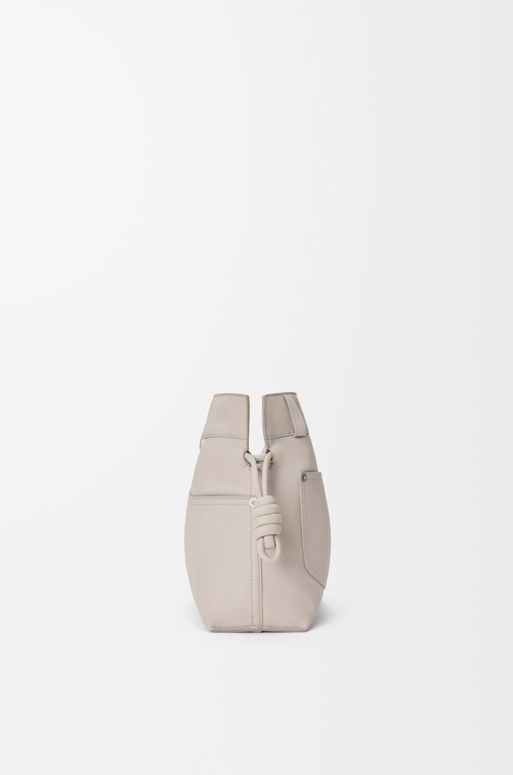 Loewe Сумка-клатч среднего размера Panta Flamenco из блестящей телячьей кожи, экрю