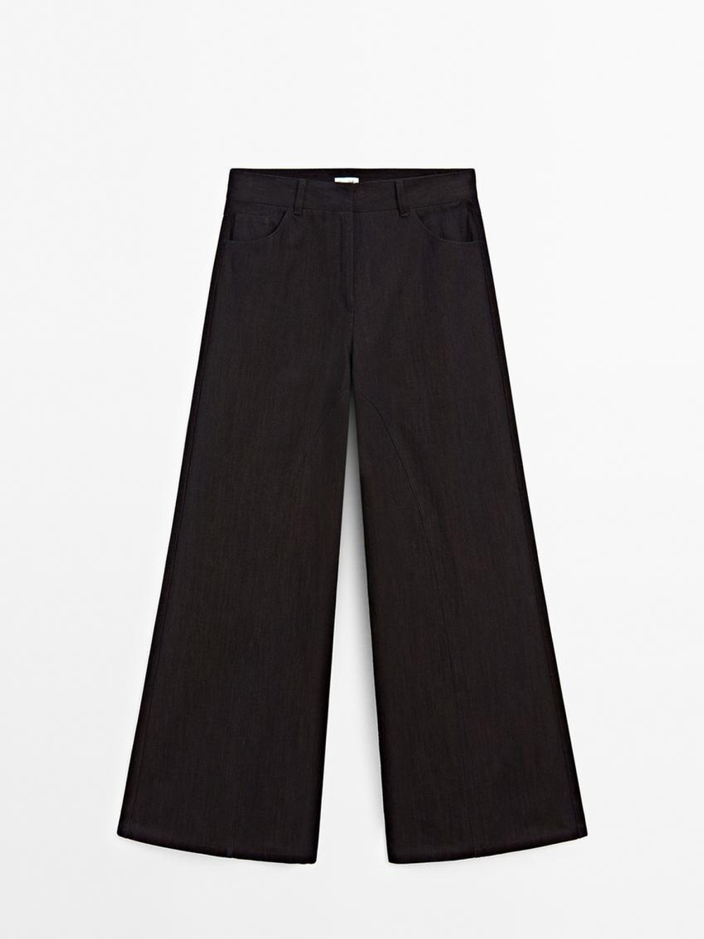 Massimo Dutti Джинсы широкого кроя, коричневый