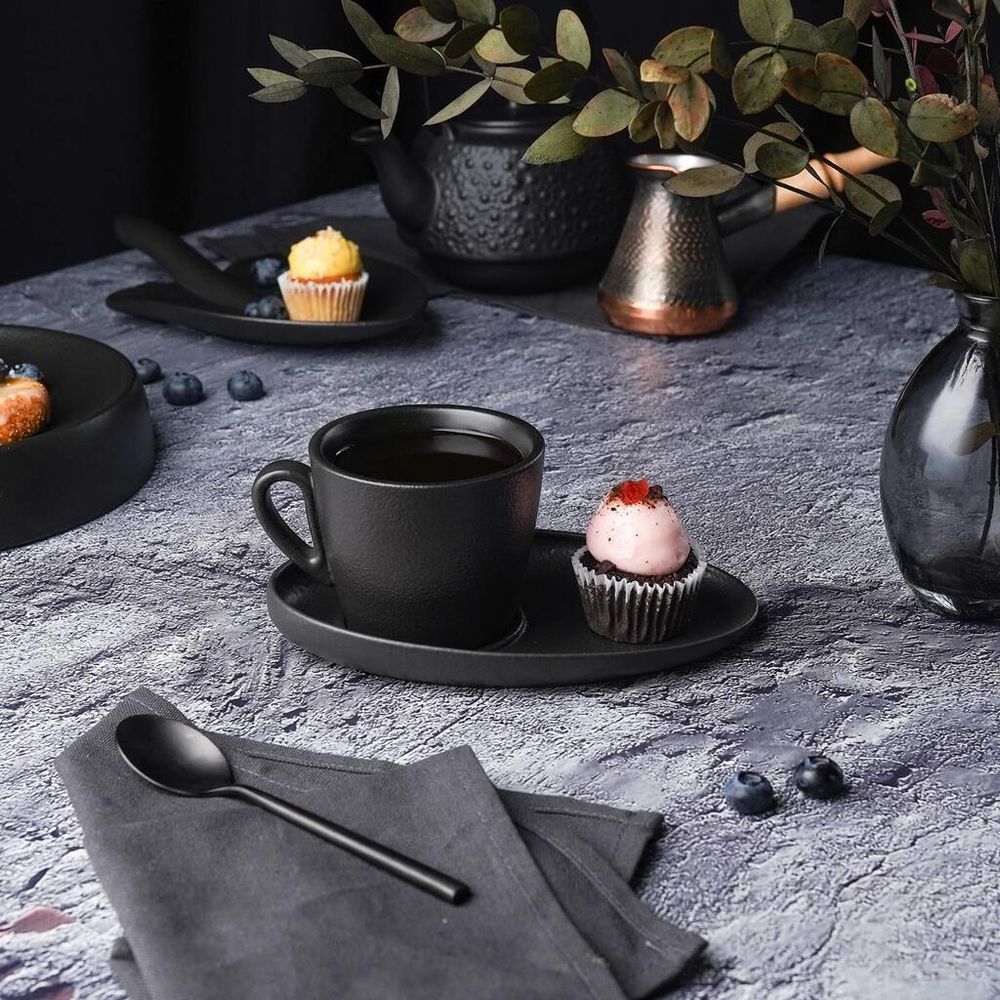 Кофейная пара 175 мл d 8,3 см h7 см Cappuccino Black Raw Stellar P.L. Proff Cuisine [6]