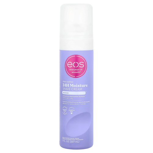 EOS, Shea Better ™, увлажняющий крем для бритья на 24 часа, лаванда, 207 мл (7 жидк. Унций)
