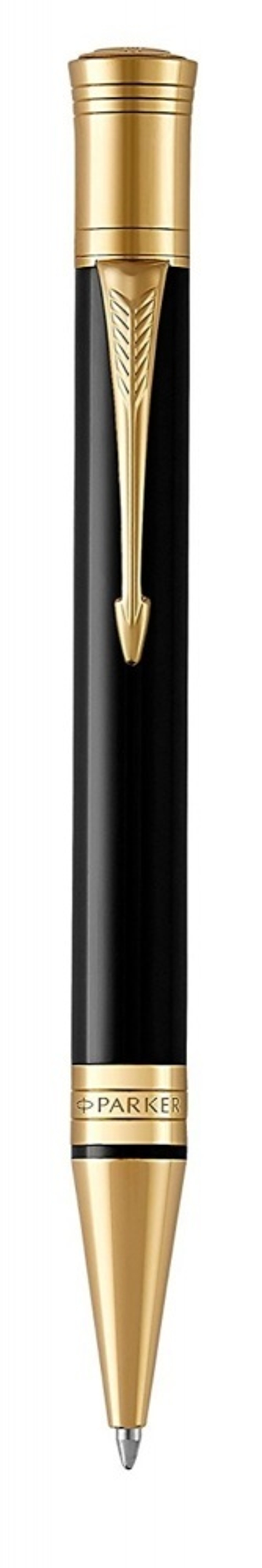 Шариковая ручка Parker Duofold Classic Black GT Fountain Pen, стержень: M, цвет чернил: black, в подарочной упаковке.