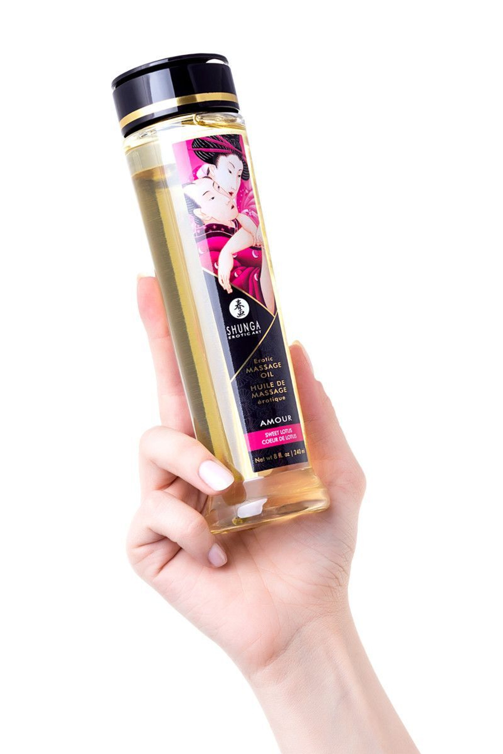 Массажное масло Shunga Amour Sweet Lotus, аромат лотоса, 240 мл