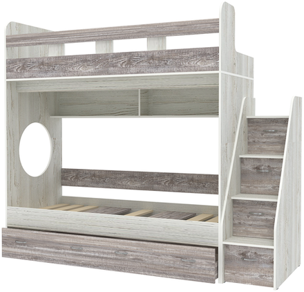 Трехъярусная кровать КарИВи Юниор  Винтерберг Бетон