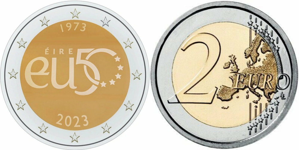 Ирландия 2 евро 2023 Ирландии в ЕС