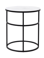 Журнальный столик М-City DISAUR Френсис Белый мрамор, стекло, Черный