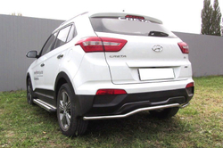 Защита заднего бампера (нержавейка) Hyundai Creta 4WD (2016-2021) d42 скоба
