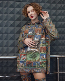 Худи "Бестиарий", по мотивам Бестиария Бартоломея Английского, 15 век