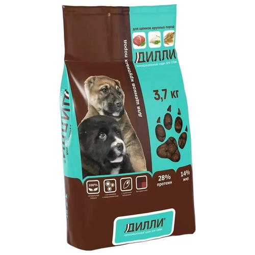 Дилли корм сухой для щенков крупных пород