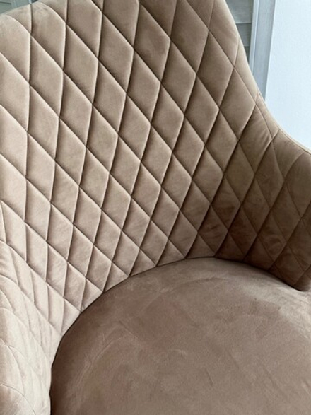 Стул М-City DISAUR Герман (Herman) Бежевый 5, Велюр, Белый каркас