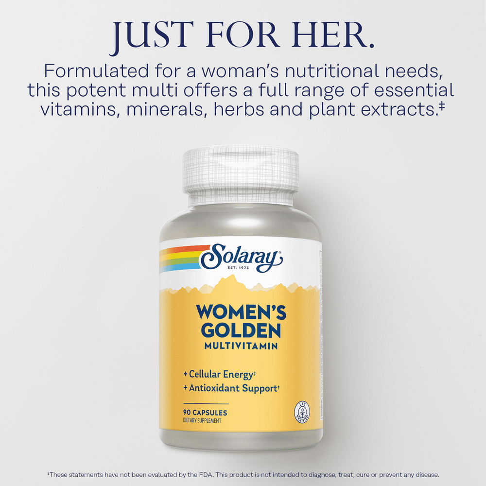 Solaray, Women's Golden Multivitamin, 90 капсул