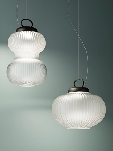 Pendant design lamp Kanji by Fontana Arte