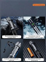 Фонарь Yemao YM-A6 2200лм 350м ( P80, 6 режимов, 1х18650 / 21700 ) -