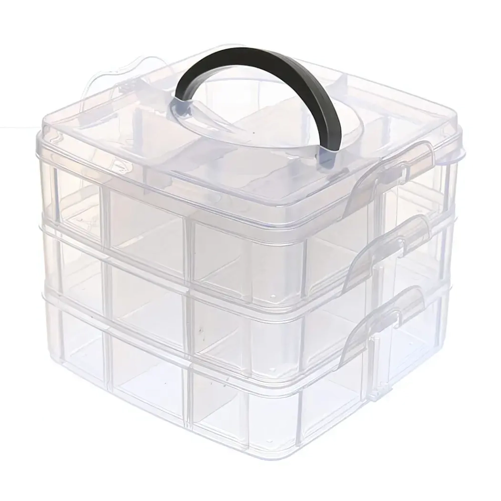 Органайзер для хранения мелочей, три яруса, 18 ячеек «ИДЕЯДОМА», 15*15*12,5см