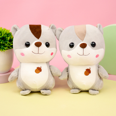 Мягкая игрушка Белка, серая 25см, в ассортименте