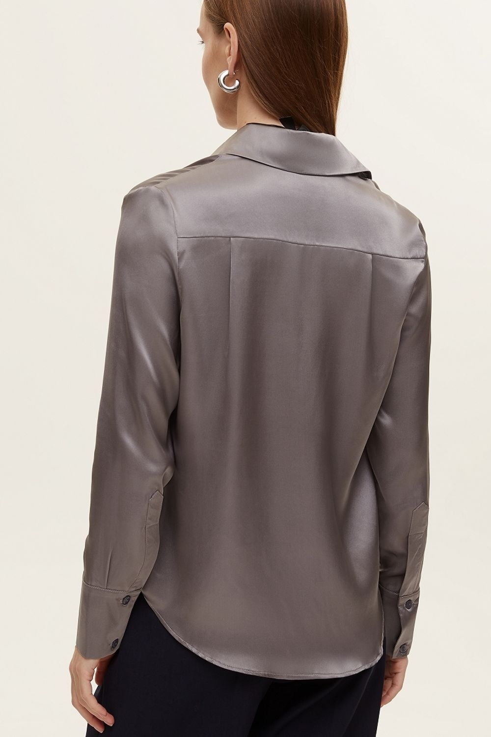 Рубашка Кельн серый шелк