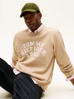 Свитшот Tommy Hilfiger Arch Logo Flex Fleece Coastal Taupe