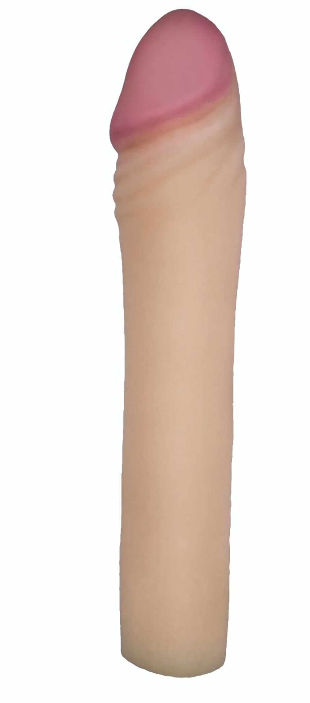 Телесная насадка-удлинитель из неоскин - 20 см. (Цвет: телесный)