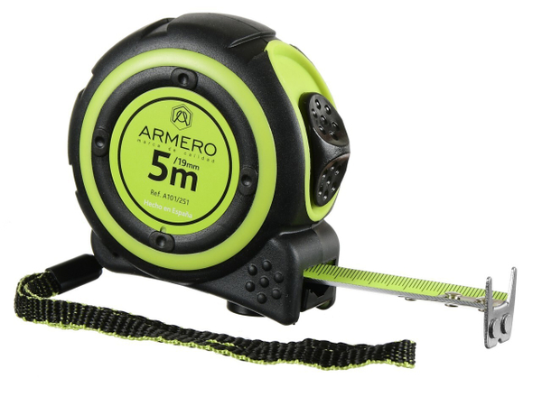 Рулетка Armero A101/251 с фиксатором, 5м/19мм