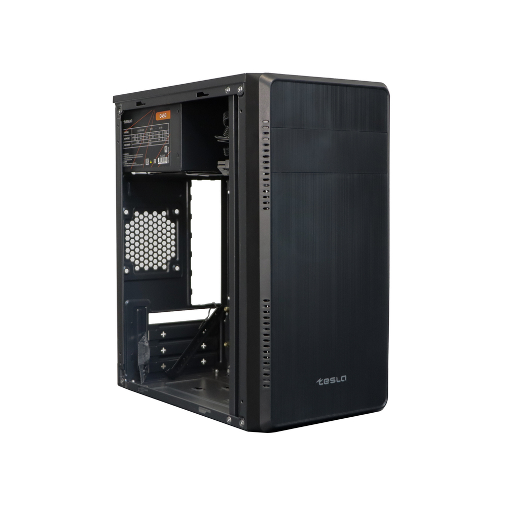 Корпус TESLA 1703BM, БП:450W, mATX, чёрный, 2xUSB2 (TSL-1703-450W-BM)