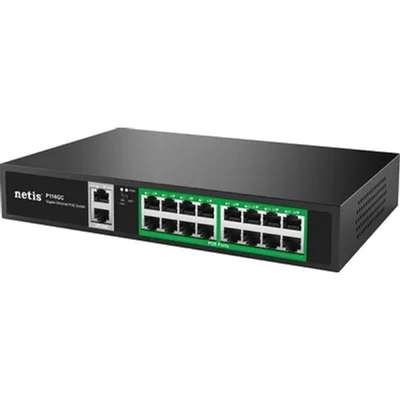 Коммутатор Коммутатор 16PORT 10/100M 16POE+2XGE+SFP P116GC NETIS