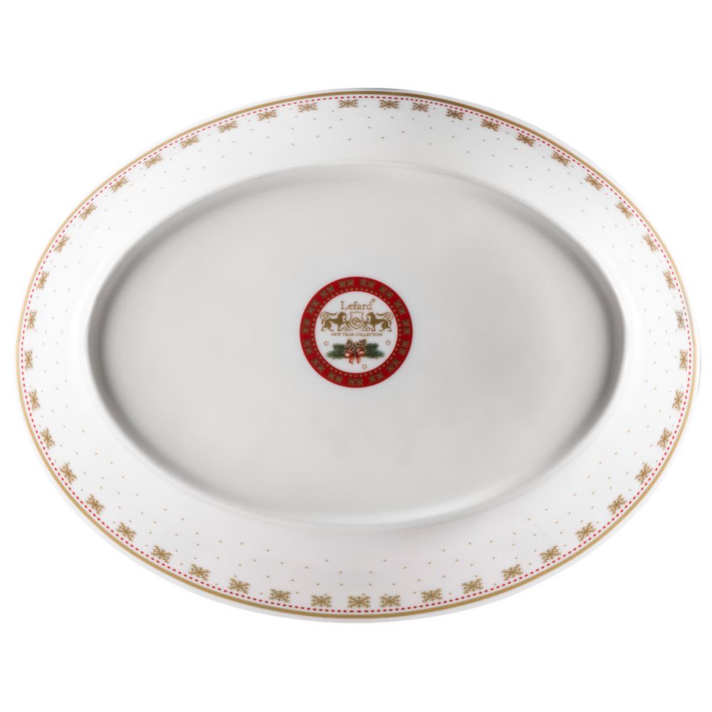 БЛЮДО LEFARD "ТРОЙКА" ОВАЛЬНОЕ 25*19,5*4,5 СМ БЕЛОЕ (КОР=18ШТ.)