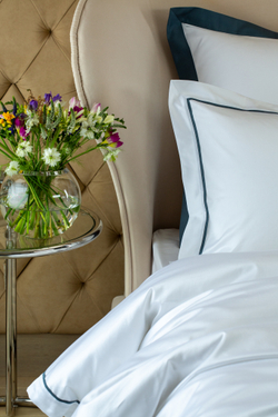 Постельное белье 1.5 спальное Сlaire Batiste Rhone Smeraldo белое