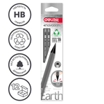 Карандаш DELI "EnoVation", НВ, шестигранный корпус, пластик, с ластиком, ассорти