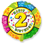 Фольгированная фигура, круг, HB Цифра 2/FM,18"/46СМ