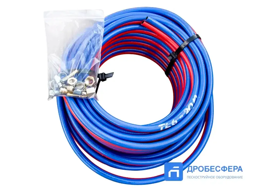 Рукав сдвоенный TWIN с фитингами 20 метров PST арт. 008.02.000