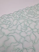 Вышивка на сетке ментол К794 левая 21 см