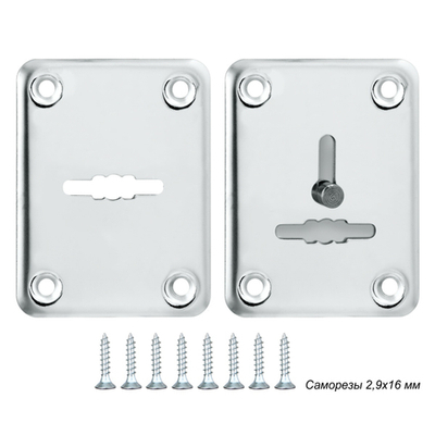 Декоративная накладка ESC081-SS (нержавейка) на сув. замок (1 пара) &quot 2&quot