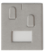 Вкладыш 03/наклонный/для 2 колец/2 вертикальных язычка/окошко для бирки/прорезь для нитки