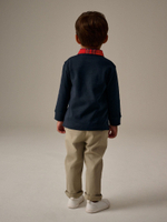 Поло с длинным рукавом для мальчика Next B26-460, Темно-синий