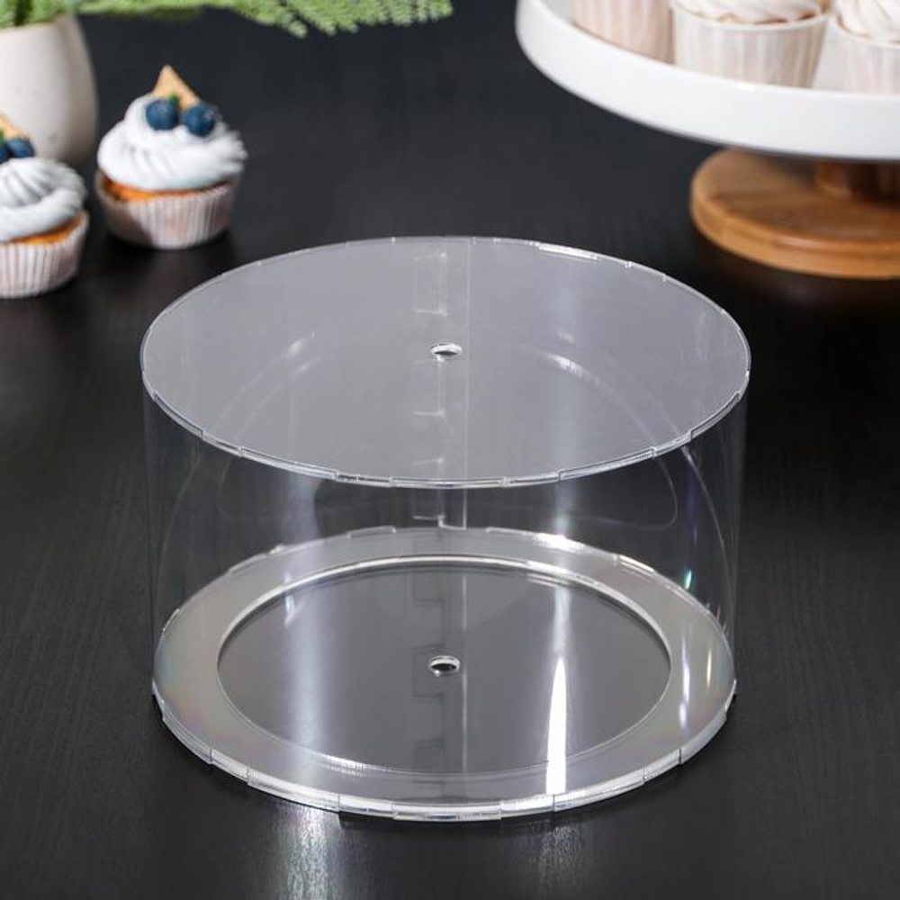 Фальшярус цилиндр для торта, акрил, d-30 см, h=12 см