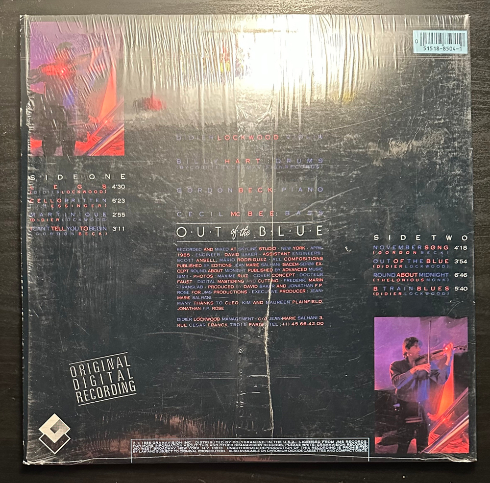 Didier Lockwood - Out Of The Blue (США 1985г.)