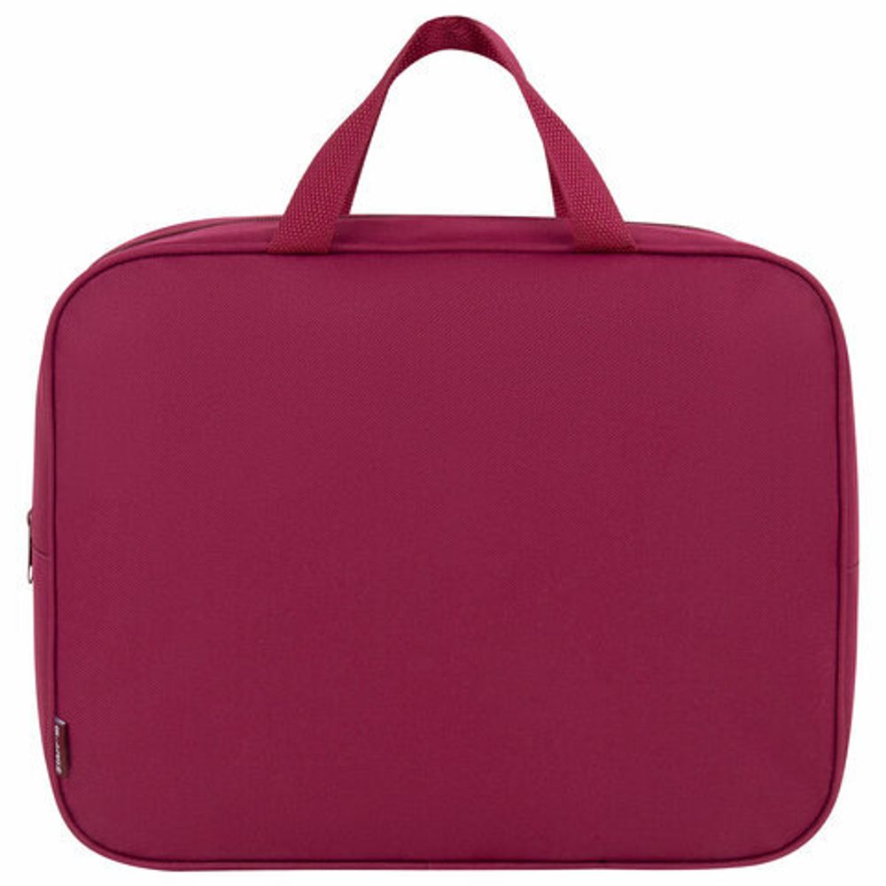 Папка на молнии с ручками STAFF EVERYDAY А4, 1 отделение, полиэстер, 80 мм, бордовый, 272187