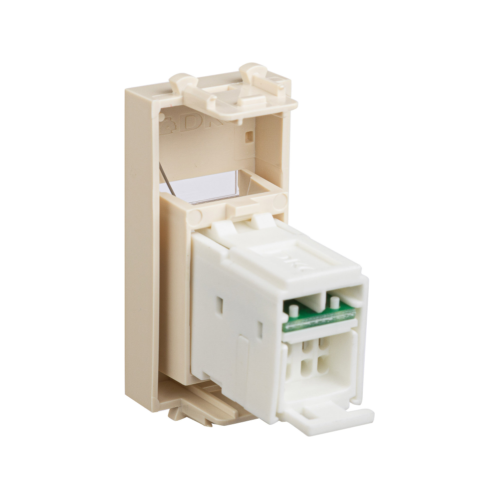 Компьютерная розетка RJ-45 модульная, кат.5е, "Avanti", "Ванильная дымка", 1 модуль