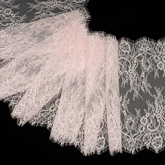 Кружево реснички розовые (24*290 см)