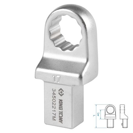 Цена на KING TONY (34502217M) Насадка накидная серии "FIT", 17 мм, 14х18 мм